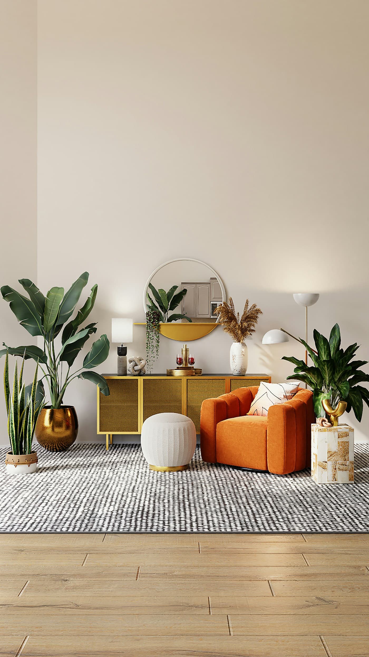 Bright, contemporary Kerala living room designed by WideSpace