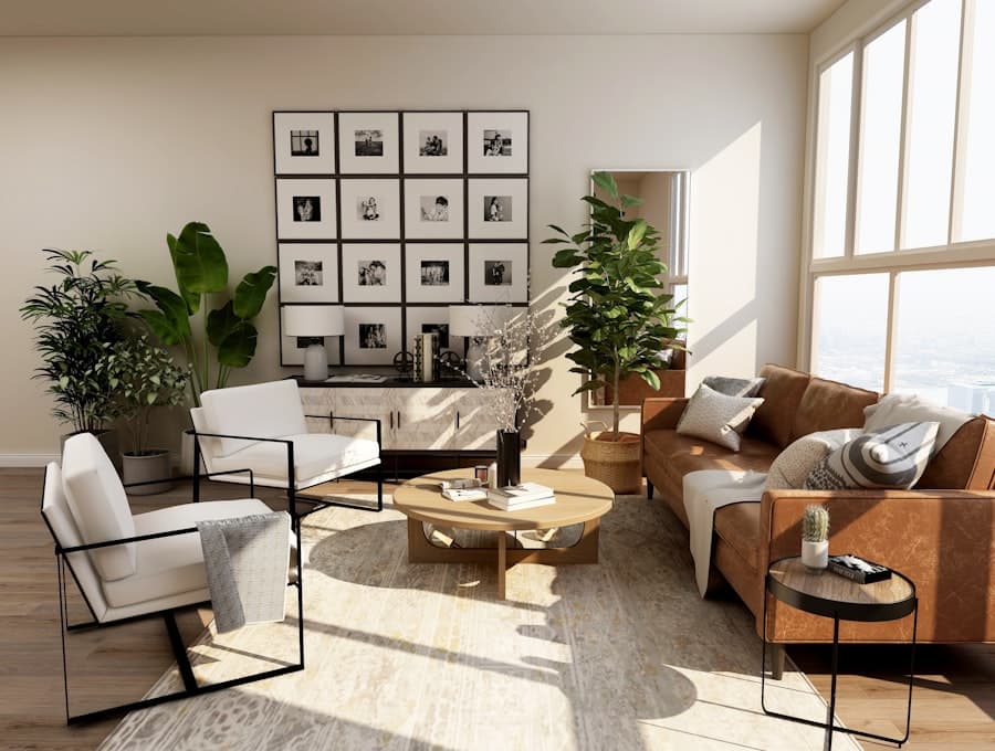 Styled sideboard with décor